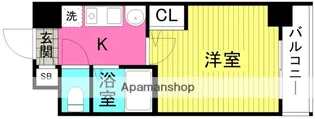 ラナップスクエア東天満【6階】の間取り