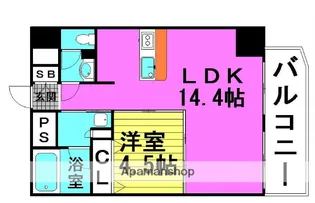 大阪府大阪市北区豊崎2丁目【マンション】の間取り
