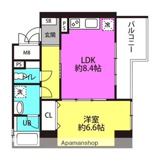 大阪府大阪市北区中津7丁目【マンション】の間取り