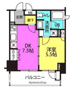 リーガル新福島【10階】の間取り