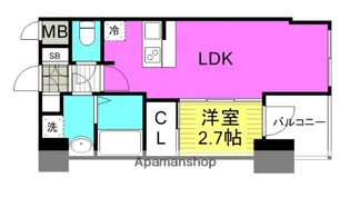 大阪府大阪市北区西天満5丁目【マンション】の間取り