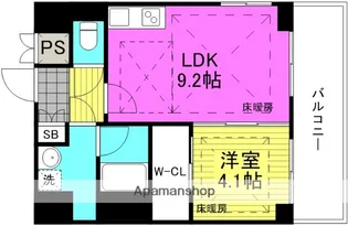 ノルデンタワー南森町プレミアム【11階】の間取り