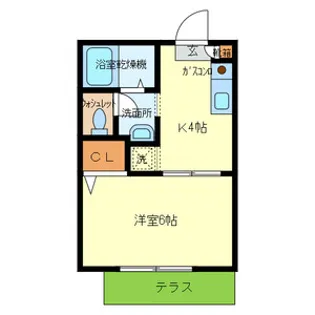 メゾン加島【1階】の間取り
