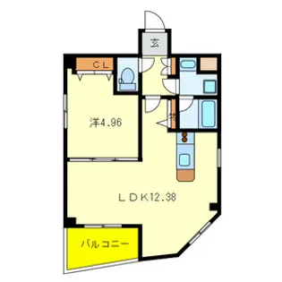夕陽ヶ丘マンション【2階】の間取り