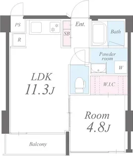 セイワ南堀江リバーレジデンスEAST【4階】の間取り