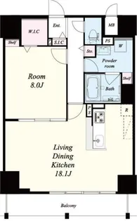 フレール江坂レジデンシャル【5階】の間取り