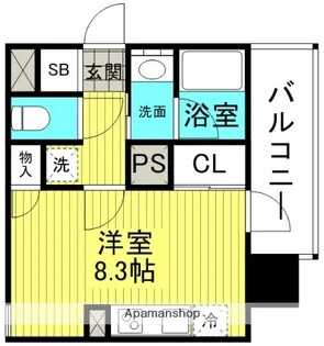 メトローサ南森町【7階】の間取り