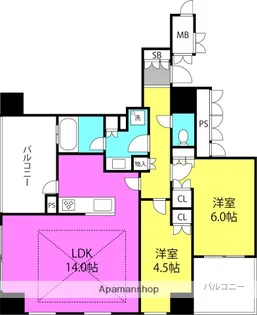 プレミスト梅田サウス【3階】の間取り