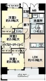 大阪府大阪市福島区鷺洲5丁目【マンション】の間取り