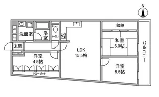朝日プラザ千里C棟【1階】の間取り