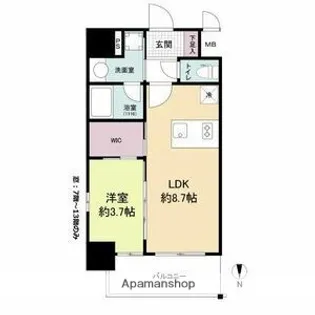 リヴェント福島【9階】の間取り