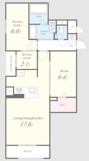 インペリアル大宮【1階】の間取り