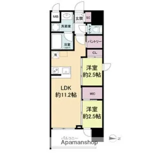 大阪府大阪市北区西天満6丁目【マンション】の間取り