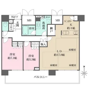 なんばグランドマスターズタワー【21階】の間取り
