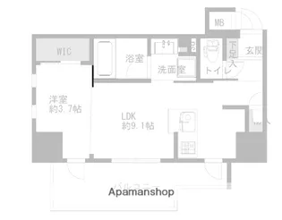 大阪府大阪市北区天神橋1丁目【マンション】の間取り