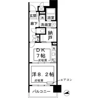 ロイヤルパークスなんば【0503号室】の間取り