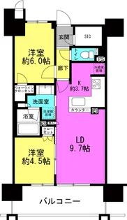 シエリア梅田豊崎【2階】の間取り