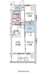 大阪府大阪市北区大淀中5丁目【マンション】の間取り