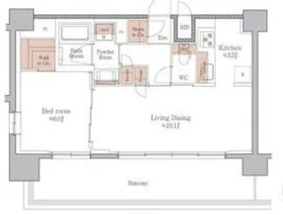 ジオエント梅田北リバーフロント【14階】の間取り