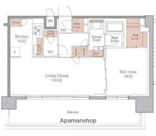 ジオエント梅田北リバーフロント【14階】の間取り