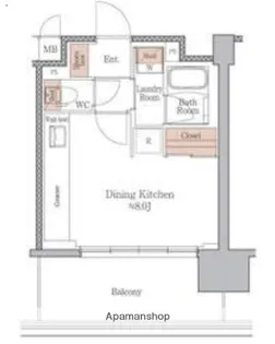 ジオエント梅田北リバーフロント【4階】の間取り