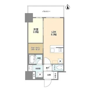 リヴェント難波ウエスト【0204号室】の間取り