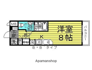 エスリード御堂筋梅田【7階】の間取り