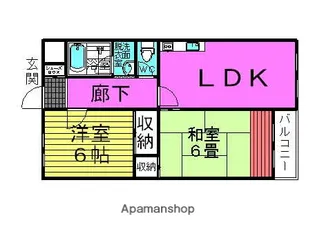 三木シャトーマンション【5階】の間取り