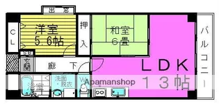 パルテール北【6階】の間取り