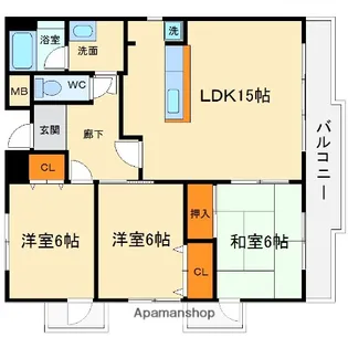 大阪府箕面市小野原東4丁目【マンション】の間取り