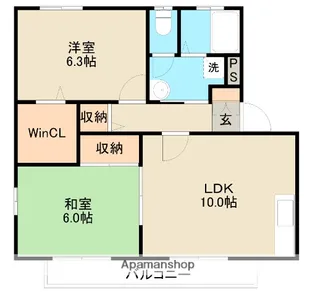 クレールヴィラ箕面【2階】の間取り