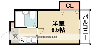 大阪府箕面市粟生間谷西7丁目【マンション】の間取り