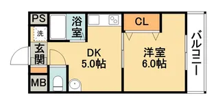 コーポ菜々草【2階】の間取り