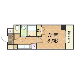 シャルマンフジ大阪城南【5階】の間取り