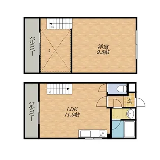 グローリーハイツ東成【5階】の間取り