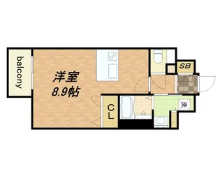 プレサンス天満橋アンジェ【0101号室】の間取り