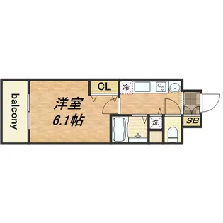 プレサンス天満橋アンジェ【0204号室】の間取り