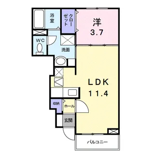 ライン・テラ【1階】の間取り