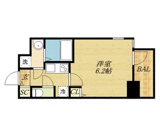 プレサンス玉造駅前ルージュ【0705号室】の間取り