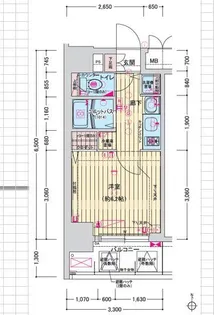 プレサンス難波幸町【0804号室】の間取り