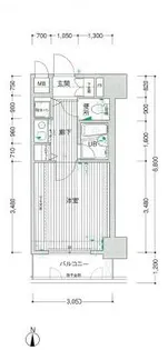 CITYLIFEクラウンハイム長堀通【0302号室】の間取り