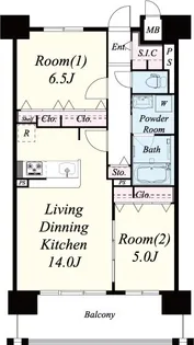 ショウエイ靱【10階】の間取り