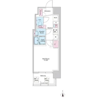 BPRレジデンス新梅田【0801号室】の間取り