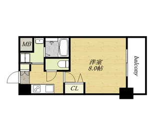 レジュールアッシュ天王寺舟橋【6階】の間取り
