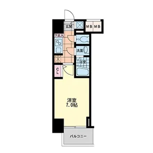 1Kの間取り画像