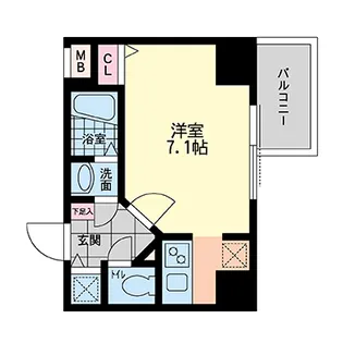 SーRESIDENCE難波BRILLER【8階】の間取り