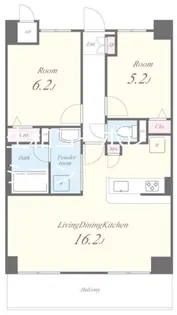 サン シエロ東今里【3階】の間取り