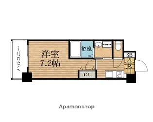 大阪府大阪市中央区平野町1丁目【マンション】の間取り