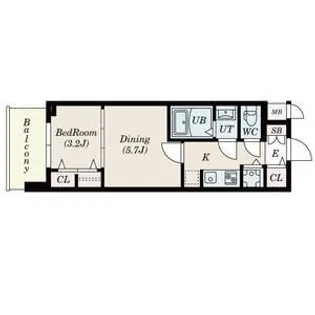 SーRESIDENCE日本橋QUALIER【13階】の間取り