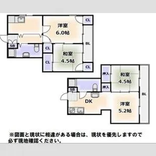 ビスタ四天王寺【5階】の間取り